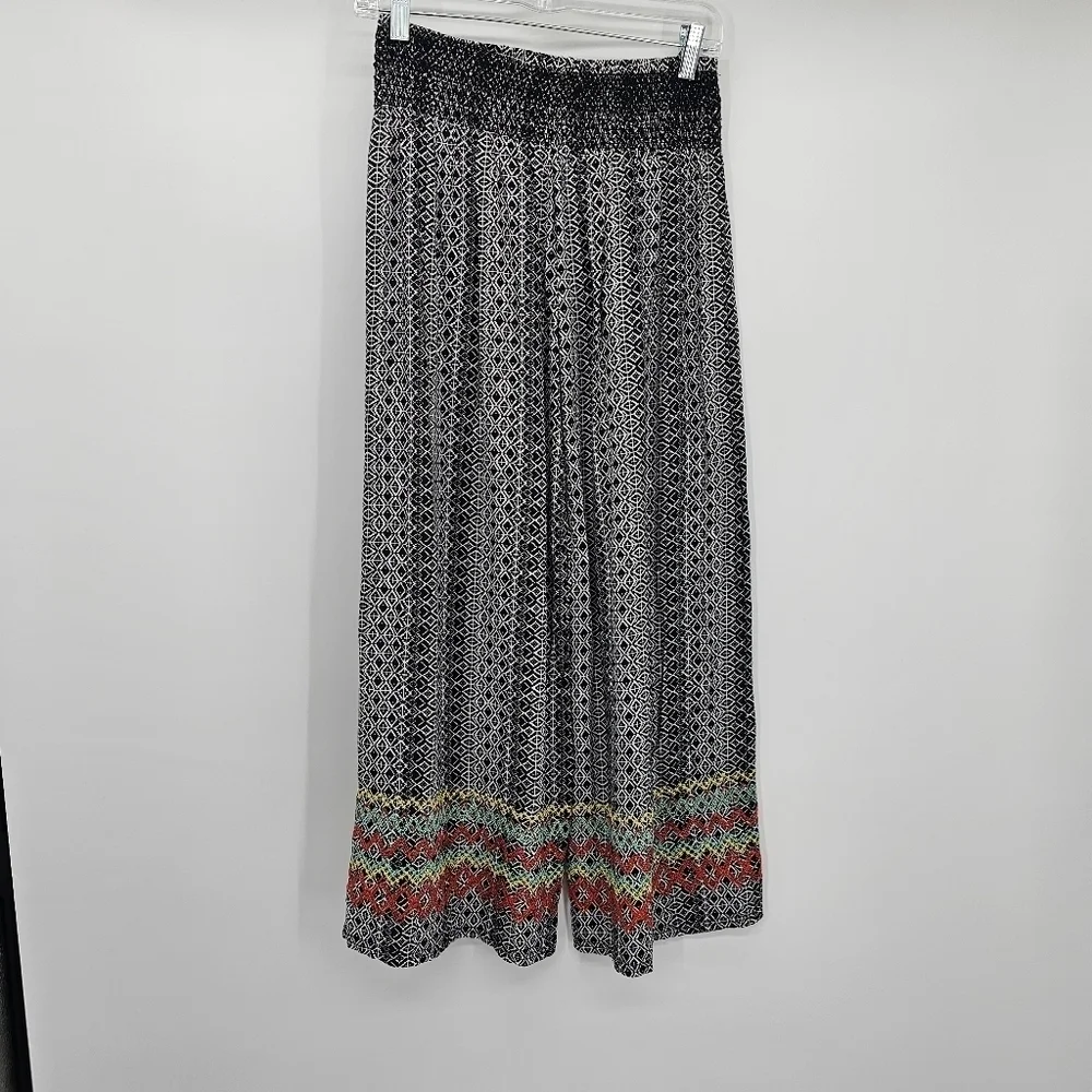 Ivy Jane embroidered Smocked flowy wide leg pants women's size extra small